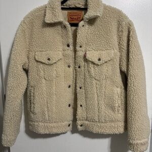 Levi's Cream Sherpa Trucker Jacket